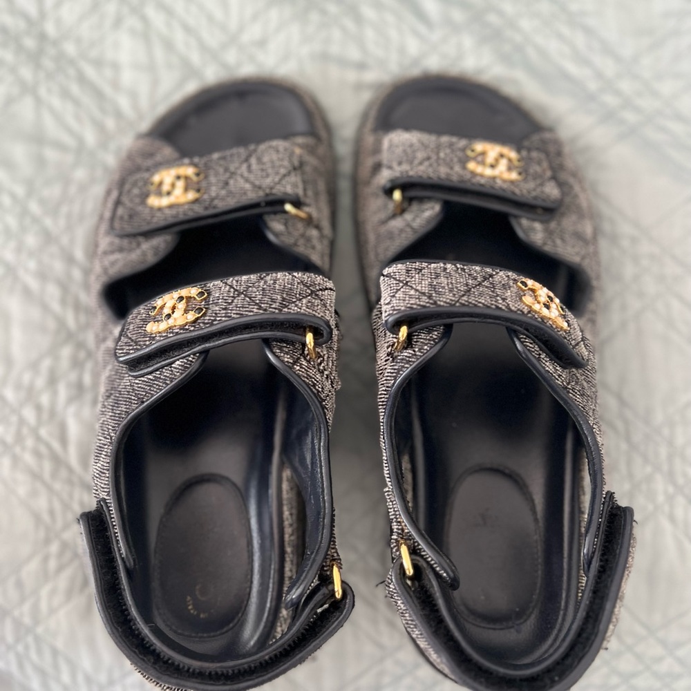 Chanel Cotton Tweed, beautiful elegant sandal